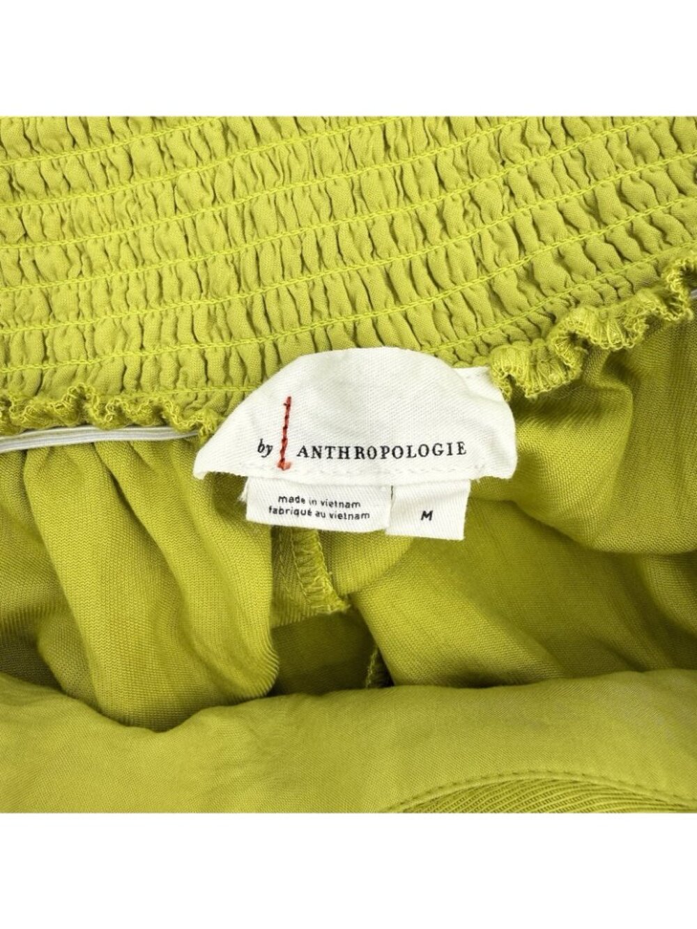 Anthropologie High Rise Shorts Womens Medium Lime Green Artsy Retro Vacation - Picture 6 of 7